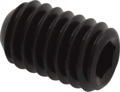 Unbrako - 5/16-18 UNC, 1/2" OAL, Cup Point Set Screw - Grade 8 Alloy Steel, 3/32" Key - Exact Industrial Supply