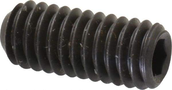 Unbrako - 5/16-18 UNC, 3/4" OAL, Cup Point Set Screw - Grade 8 Alloy Steel, 3/32" Key - Exact Industrial Supply