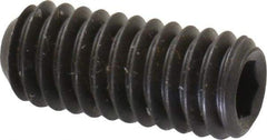 Unbrako - 5/16-18 UNC, 3/4" OAL, Cup Point Set Screw - Grade 8 Alloy Steel, 3/32" Key - Exact Industrial Supply