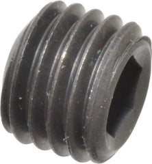 Unbrako - 5/16-24 UNF, 1/4" OAL, Cup Point Set Screw - Grade 8 Alloy Steel, 3/32" Key - Exact Industrial Supply