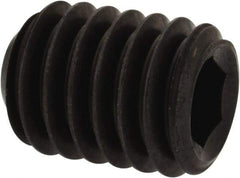 Unbrako - 3/8-16 UNC, 1/2" OAL, Cup Point Set Screw - Grade 8 Alloy Steel, 3/16" Key - Exact Industrial Supply