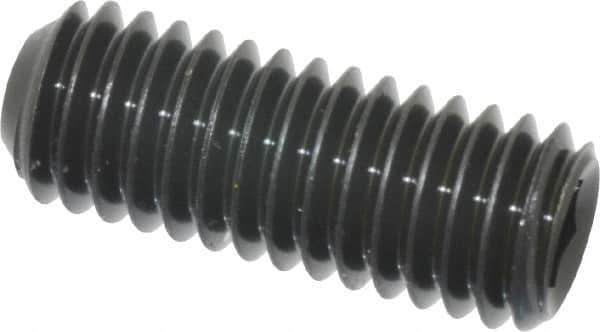 Unbrako - 3/8-16 UNC, 1" OAL, Cup Point Set Screw - Grade 8 Alloy Steel, 3/16" Key - Exact Industrial Supply