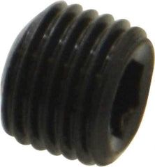 Unbrako - 3/8-24 UNF, 5/16" OAL, Cup Point Set Screw - Grade 8 Alloy Steel, 3/16" Key - Exact Industrial Supply