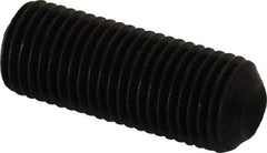 Unbrako - 3/8-24 UNF, 1" OAL, Cup Point Set Screw - Grade 8 Alloy Steel, 3/16" Key - Exact Industrial Supply