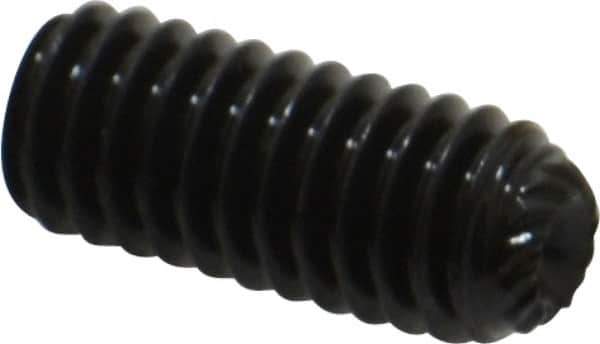 Unbrako - 5/16-18 UNC, 3/4" OAL, Knurled Cup Point Set Screw - Grade 8 Alloy Steel, 5/32" Key - Exact Industrial Supply