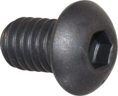 Unbrako - 5/16-18 UNC Hex Socket Drive, Button Screw - Alloy Steel, Black Oxide Finish, 1/2" Length Under Head - Exact Industrial Supply