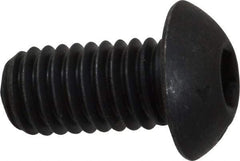 Unbrako - 3/8-16 UNC Hex Socket Drive, Button Screw - Alloy Steel, Black Oxide Finish, 3/4" Length Under Head - Exact Industrial Supply