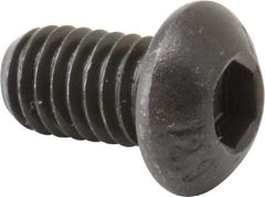 Unbrako - M6x1.00 Metric Coarse Hex Socket Drive, Button Screw - Alloy Steel, Black Oxide Finish, 10mm Length Under Head - Exact Industrial Supply