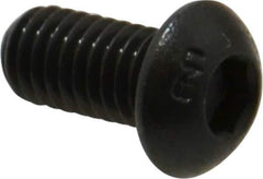 Unbrako - M6x1.00 Metric Coarse Hex Socket Drive, Button Screw - Alloy Steel, Black Oxide Finish, 12mm Length Under Head - Exact Industrial Supply
