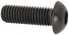 Unbrako - M12x1.75 Metric Coarse Hex Socket Drive, Button Screw - Alloy Steel, Black Oxide Finish, 35mm Length Under Head - Exact Industrial Supply