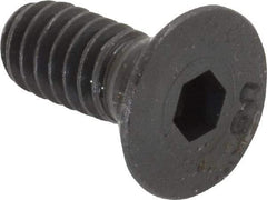 Unbrako - 1/4-20 UNC Hex Socket Drive, 82° Flat Screw - Alloy Steel, Black Oxide Finish, 5/8" OAL - Exact Industrial Supply