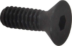 Unbrako - 1/4-20 UNC Hex Socket Drive, 82° Flat Screw - Alloy Steel, Black Oxide Finish, 3/4" OAL - Exact Industrial Supply