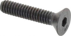 Unbrako - 1/4-20 UNC Hex Socket Drive, 82° Flat Screw - Alloy Steel, Black Oxide Finish, 1-1/4" OAL - Exact Industrial Supply