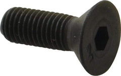Unbrako - 1/4-28 UNF Hex Socket Drive, 82° Flat Screw - Alloy Steel, Black Oxide Finish, 3/4" OAL - Exact Industrial Supply