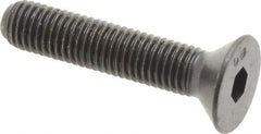 Unbrako - 1/4-28 UNF Hex Socket Drive, 82° Flat Screw - Alloy Steel, Black Oxide Finish, 1-1/4" OAL - Exact Industrial Supply
