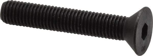 Unbrako - 1/4-28 UNF Hex Socket Drive, 82° Flat Screw - Alloy Steel, Black Oxide Finish, 1-1/2" OAL - Exact Industrial Supply