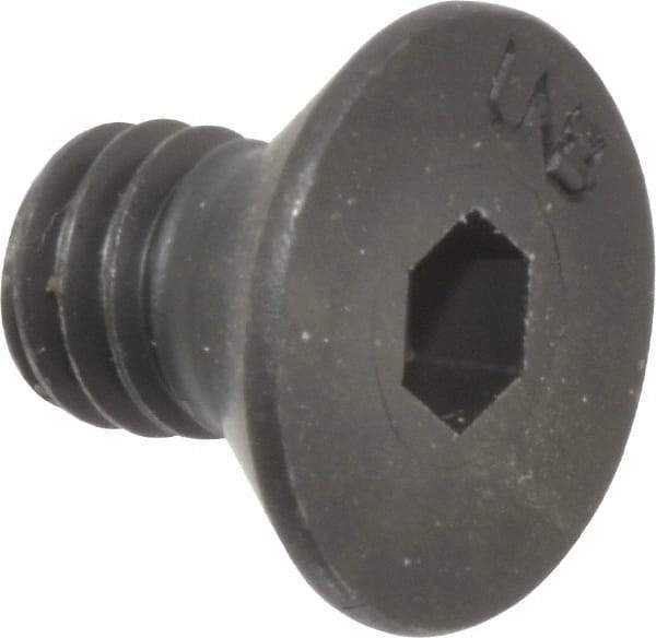 Unbrako - 5/16-18 UNC Hex Socket Drive, 82° Flat Screw - Alloy Steel, Black Oxide Finish, 1/2" OAL - Exact Industrial Supply