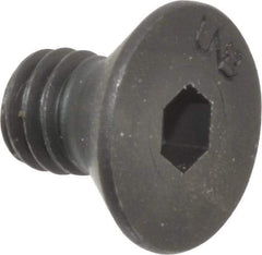 Unbrako - 5/16-18 UNC Hex Socket Drive, 82° Flat Screw - Alloy Steel, Black Oxide Finish, 1/2" OAL - Exact Industrial Supply