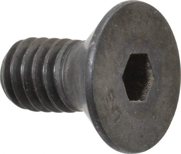 Unbrako - 5/16-18 UNC Hex Socket Drive, 82° Flat Screw - Alloy Steel, Black Oxide Finish, 5/8" OAL - Exact Industrial Supply
