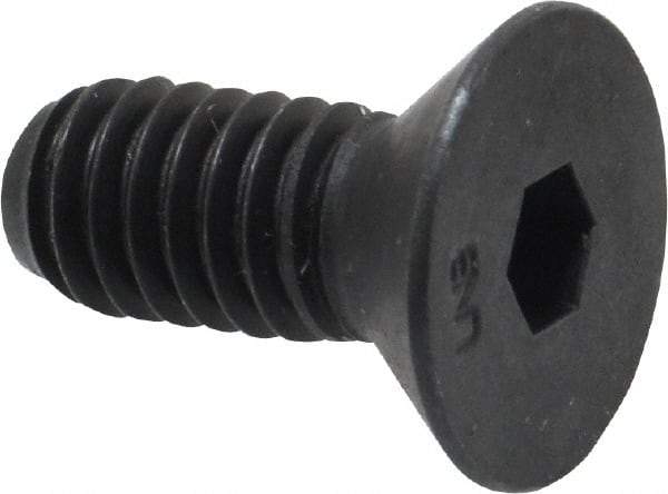 Unbrako - 5/16-18 UNC Hex Socket Drive, 82° Flat Screw - Alloy Steel, Black Oxide Finish, 3/4" OAL - Exact Industrial Supply