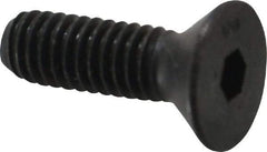 Unbrako - 5/16-18 UNC Hex Socket Drive, 82° Flat Screw - Alloy Steel, Black Oxide Finish, 1" OAL - Exact Industrial Supply