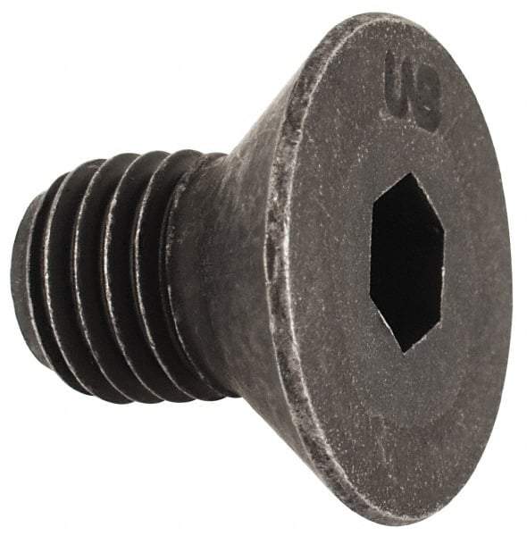 Unbrako - 5/16-24 UNF Hex Socket Drive, 82° Flat Screw - Alloy Steel, Black Oxide Finish, 1/2" OAL - Exact Industrial Supply