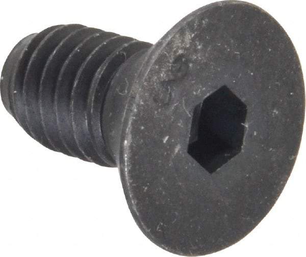 Unbrako - 3/8-16 UNC Hex Socket Drive, 82° Flat Screw - Alloy Steel, Black Oxide Finish, 3/4" OAL - Exact Industrial Supply