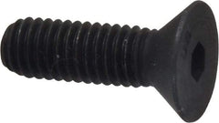 Unbrako - 3/8-16 UNC Hex Socket Drive, 82° Flat Screw - Alloy Steel, Black Oxide Finish, 1-1/4" OAL - Exact Industrial Supply