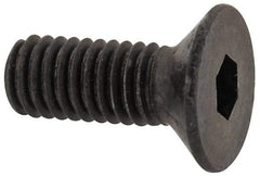 Unbrako - M3x0.50 Metric Coarse Hex Socket Drive, 90 to 92° Flat Screw - Grade 12.9 Alloy Steel, Black Oxide Finish, 8mm OAL - Exact Industrial Supply
