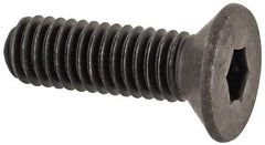 Unbrako - M3x0.50 Metric Coarse Hex Socket Drive, 90 to 92° Flat Screw - Grade 12.9 Alloy Steel, Black Oxide Finish, 10mm OAL - Exact Industrial Supply