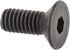 Unbrako - M4x0.70 Metric Coarse Hex Socket Drive, 90 to 92° Flat Screw - Grade 12.9 Alloy Steel, Black Oxide Finish, 10mm OAL - Exact Industrial Supply