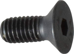Unbrako - M5x0.80 Metric Coarse Hex Socket Drive, 90 to 92° Flat Screw - Grade 12.9 Alloy Steel, Black Oxide Finish, 12mm OAL - Exact Industrial Supply