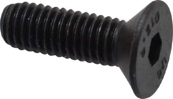 Unbrako - M5x0.80 Metric Coarse Hex Socket Drive, 90 to 92° Flat Screw - Grade 12.9 Alloy Steel, Black Oxide Finish, 16mm OAL - Exact Industrial Supply