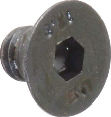 Unbrako - M6x1.00 Metric Coarse Hex Socket Drive, 90 to 92° Flat Screw - Grade 12.9 Alloy Steel, Black Oxide Finish, 8mm OAL - Exact Industrial Supply