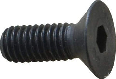 Unbrako - M6x1.00 Metric Coarse Hex Socket Drive, 90 to 92° Flat Screw - Grade 12.9 Alloy Steel, Black Oxide Finish, 16mm OAL - Exact Industrial Supply