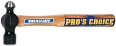 Vaughan Bushnell - 3/4 Lb Head Ball Pein Hammer - Hickory Handle, 12-3/4" OAL - Exact Industrial Supply