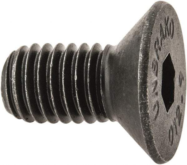 Unbrako - M8x1.25 Metric Coarse Hex Socket Drive, 90 to 92° Flat Screw - Grade 12.9 Alloy Steel, Black Oxide Finish, 16mm OAL - Exact Industrial Supply