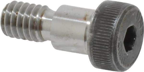 Unbrako - 3/8" Shoulder Diam x 3/8" Shoulder Length, 5/16-18 UNC, Hex Socket Shoulder Screw - 8 Alloy Steel, 0.543 to 0.562" Head Diam - Exact Industrial Supply