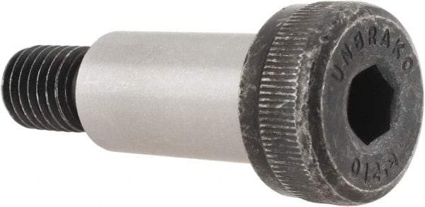 Unbrako - 16mm Shoulder Diam x 30mm Shoulder Length, M12x1.75 Metric Coarse, Hex Socket Shoulder Screw - 12.9 Alloy Steel, 11mm Head Height x 24mm Head Diam - Exact Industrial Supply