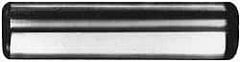 Made in USA - 4mm Diam x 20mm Pin Length Alloy Steel Standard Dowel Pin - Bright Finish, C 47-58 & C 60 (Surface) Hardness, 1 Beveled & 1 Rounded End - Exact Industrial Supply