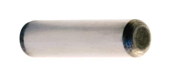 Unbrako - 7/8" Diam x 4" Pin Length Grade 8 Alloy Steel Oversized Dowel Pin - C 60 (Surface) & C 50-58 Hardness, 90,190 Lb Breaking Strength, 1 Beveled & 1 Rounded End - Exact Industrial Supply