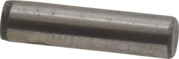 Unbrako - 1/8" Diam x 1/2" Pin Length Grade 8 Alloy Steel Oversized Dowel Pin - C 60 (Surface) & C 50-58 Hardness, 1,845 Lb Breaking Strength, 1 Beveled & 1 Rounded End - Exact Industrial Supply