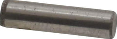 Unbrako - 1/8" Diam x 1/2" Pin Length Grade 8 Alloy Steel Oversized Dowel Pin - C 60 (Surface) & C 50-58 Hardness, 1,845 Lb Breaking Strength, 1 Beveled & 1 Rounded End - Exact Industrial Supply