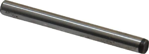 Unbrako - 1/8" Diam x 1-1/4" Pin Length Grade 8 Alloy Steel Oversized Dowel Pin - C 60 (Surface) & C 50-58 Hardness, 1,845 Lb Breaking Strength, 1 Beveled & 1 Rounded End - Exact Industrial Supply