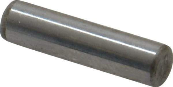 Unbrako - 3/16" Diam x 3/4" Pin Length Grade 8 Alloy Steel Oversized Dowel Pin - C 60 (Surface) & C 50-58 Hardness, 4,140 Lb Breaking Strength, 1 Beveled & 1 Rounded End - Exact Industrial Supply