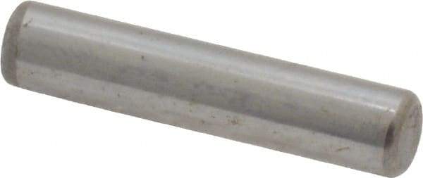 Unbrako - 3/16" Diam x 7/8" Pin Length Grade 8 Alloy Steel Oversized Dowel Pin - C 60 (Surface) & C 50-58 Hardness, 4,140 Lb Breaking Strength, 1 Beveled & 1 Rounded End - Exact Industrial Supply