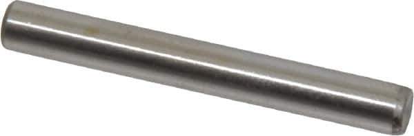 Unbrako - 3/16" Diam x 1-1/2" Pin Length Grade 8 Alloy Steel Oversized Dowel Pin - C 60 (Surface) & C 50-58 Hardness, 4,140 Lb Breaking Strength, 1 Beveled & 1 Rounded End - Exact Industrial Supply