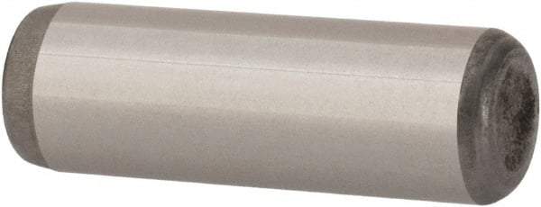 Unbrako - 1/4" Diam x 3/4" Pin Length Grade 8 Alloy Steel Oversized Dowel Pin - C 60 (Surface) & C 50-58 Hardness, 7,370 Lb Breaking Strength, 1 Beveled & 1 Rounded End - Exact Industrial Supply