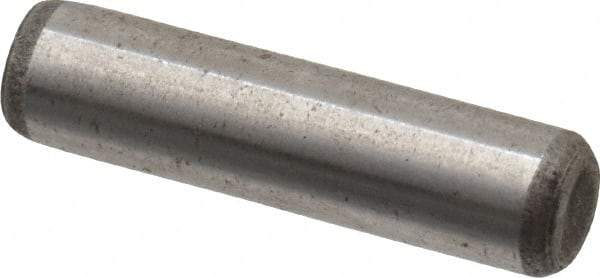 Unbrako - 1/4" Diam x 1" Pin Length Grade 8 Alloy Steel Oversized Dowel Pin - C 60 (Surface) & C 50-58 Hardness, 7,370 Lb Breaking Strength, 1 Beveled & 1 Rounded End - Exact Industrial Supply