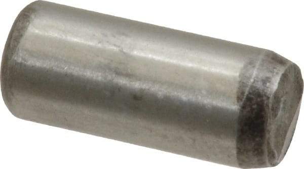 Unbrako - 3/8" Diam x 7/8" Pin Length Grade 8 Alloy Steel Oversized Dowel Pin - C 60 (Surface) & C 50-58 Hardness, 16,580 Lb Breaking Strength, 1 Beveled & 1 Rounded End - Exact Industrial Supply